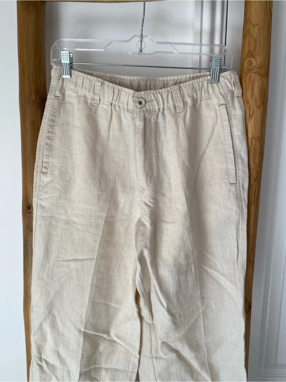 Tommy Bahama Relax Men’s Small 100% Linen On The Beach Drawstring Pants Beige